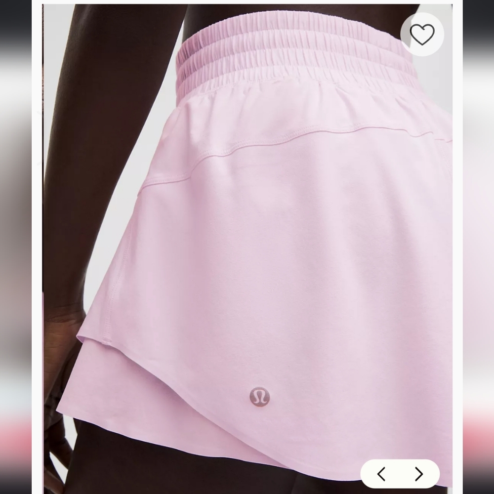 Lululemon Shake It Out High-rise Run Short, 2.5inch In Pink Organza - XS